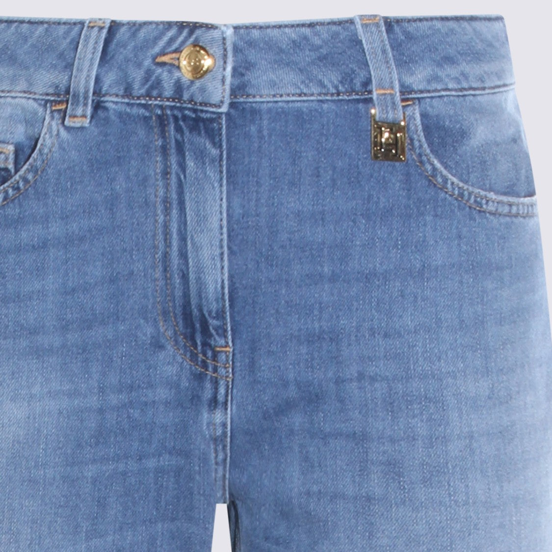 Elisabetta Franchi Straight-Cut Denim Jeans