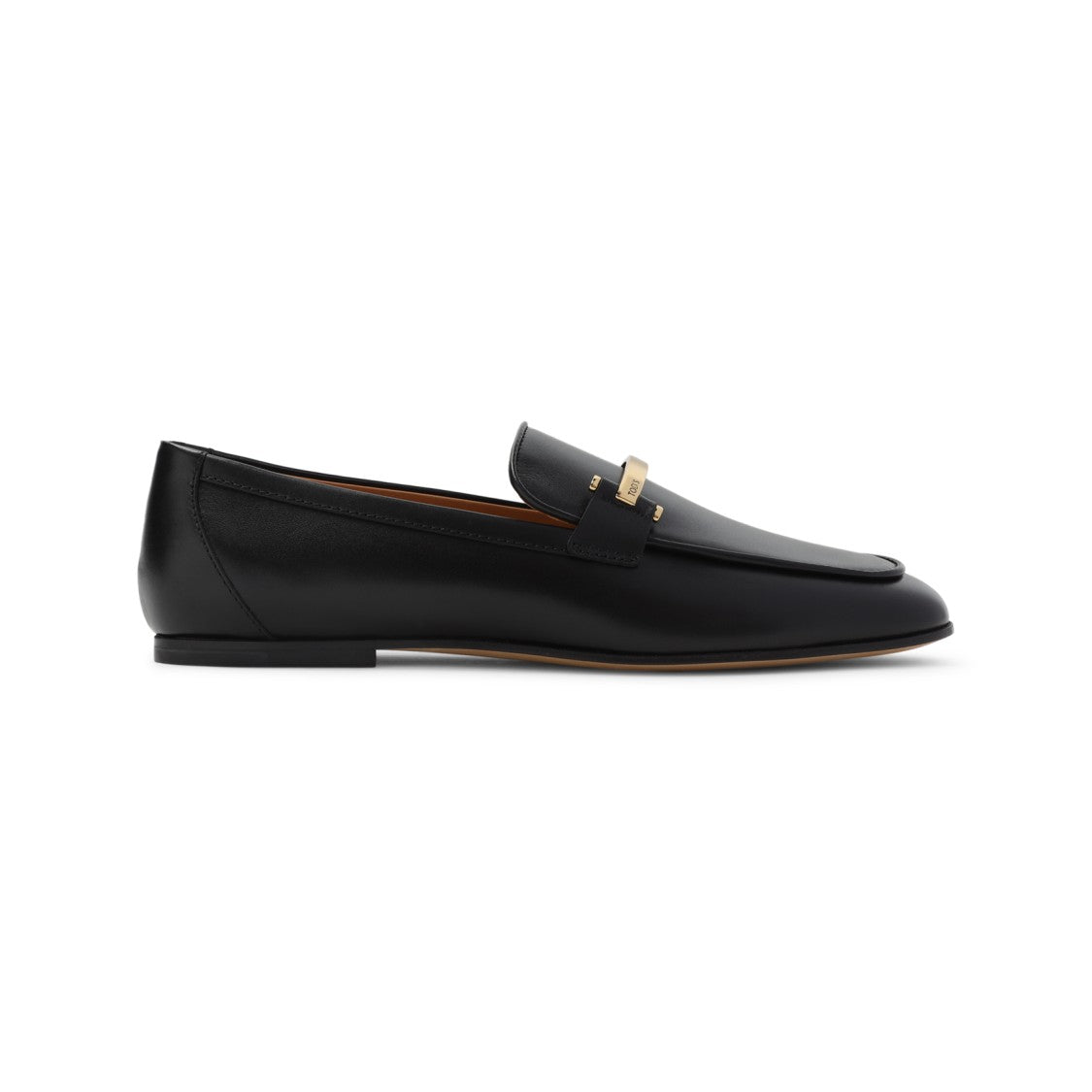 Tod's Black Leather Loafers With Subtle Gold Accents