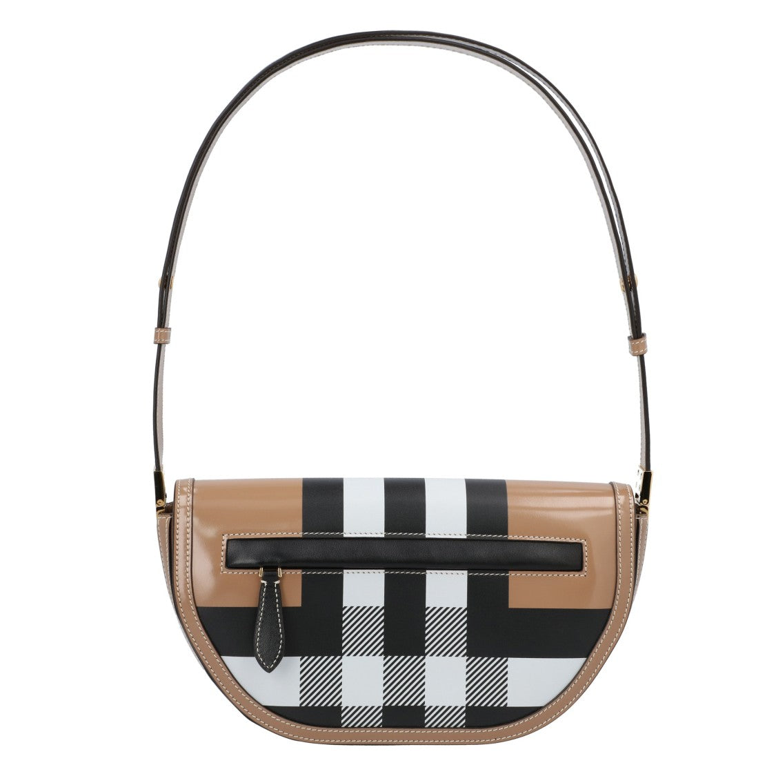 Burberry Small Check Brown Shoulder Bag