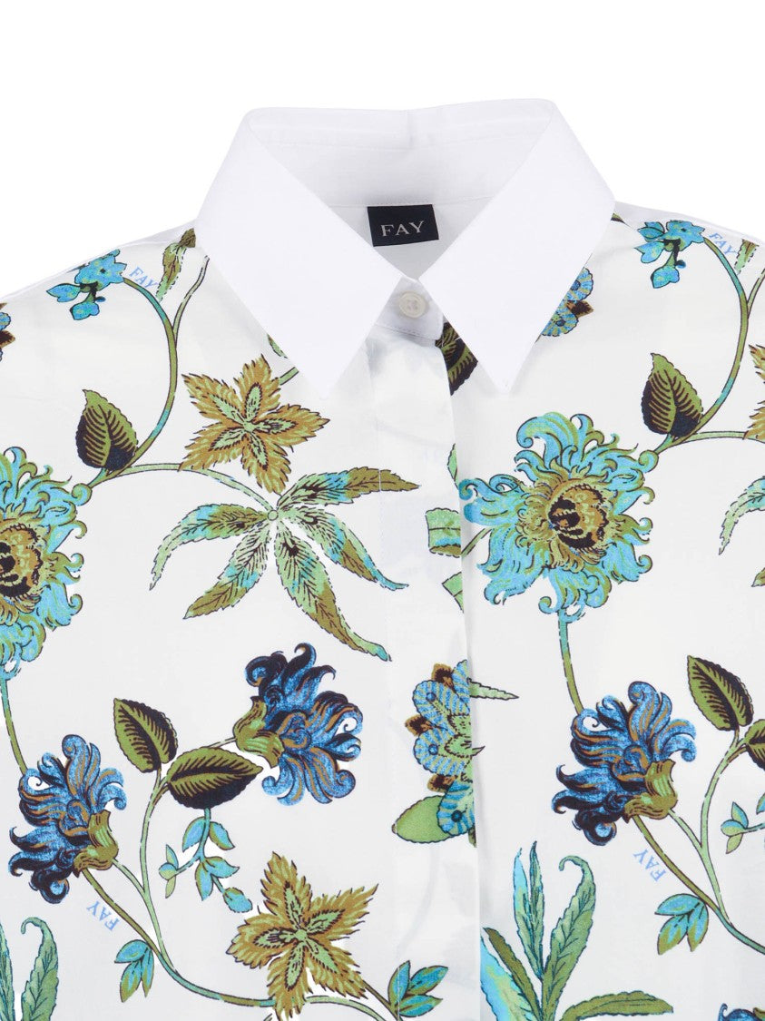 Fay Floral Print Short Sleeve Casual Shirt