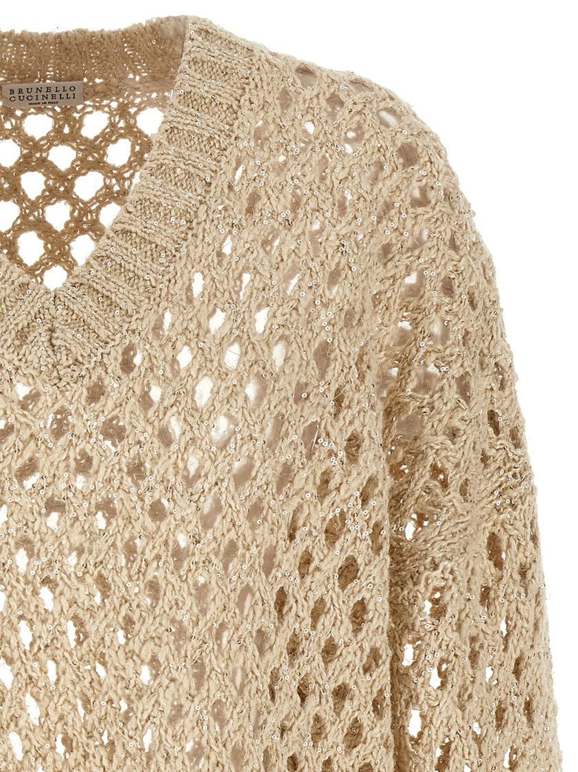 Brunello Cucinelli Rustic Dazzling Net' Sweater