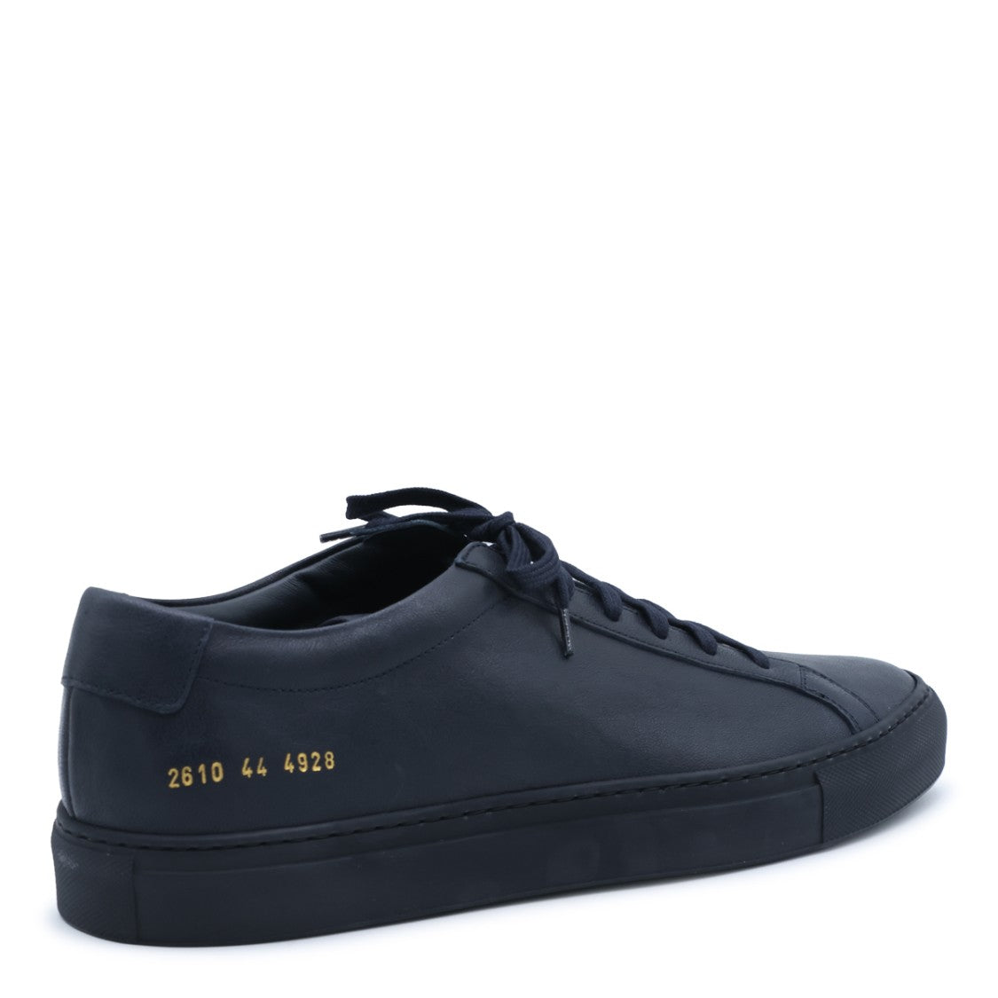 Common Projects Black Leather Gold Detail Sneakers