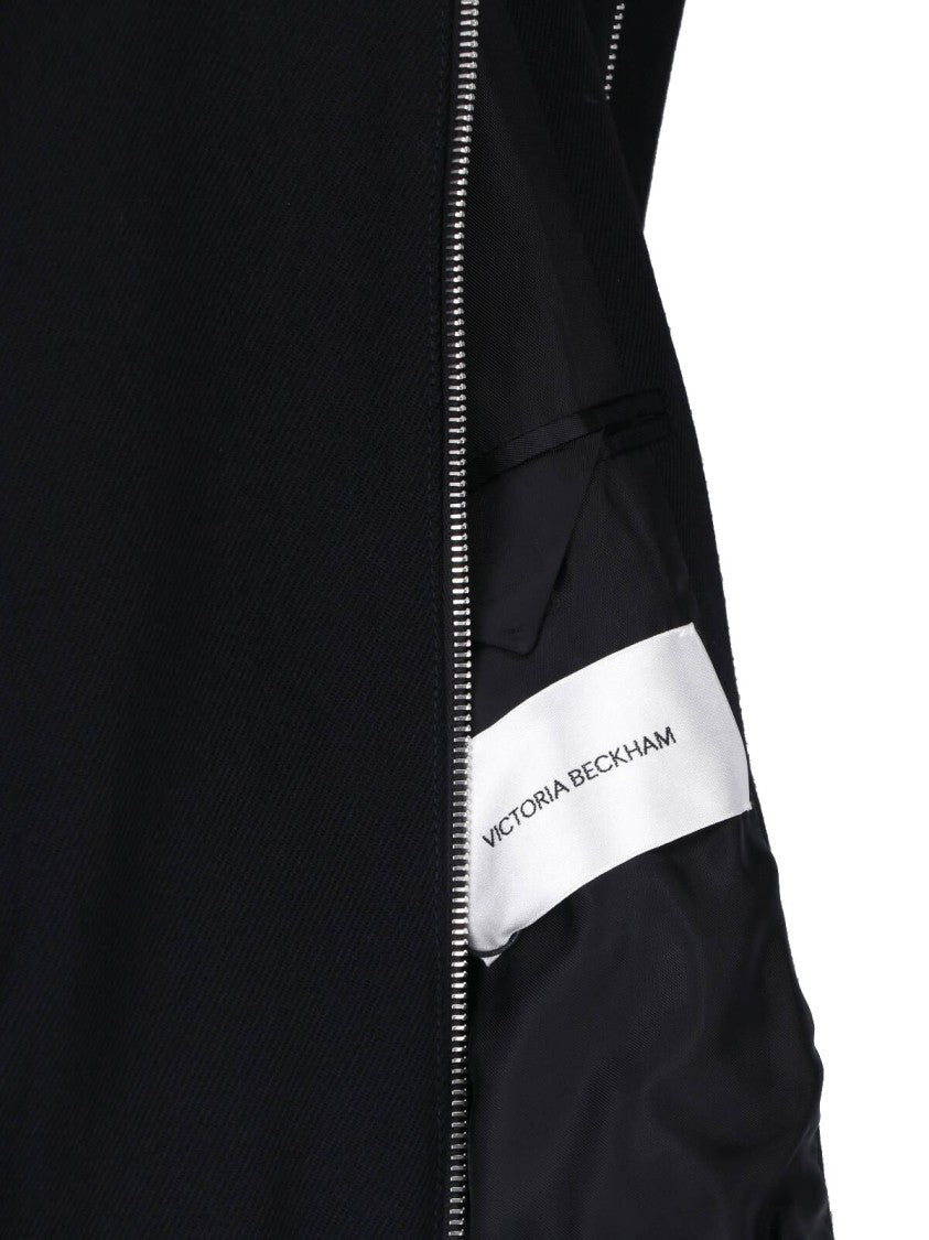 Victoria Beckham Cropped Jacket With Wide Collar