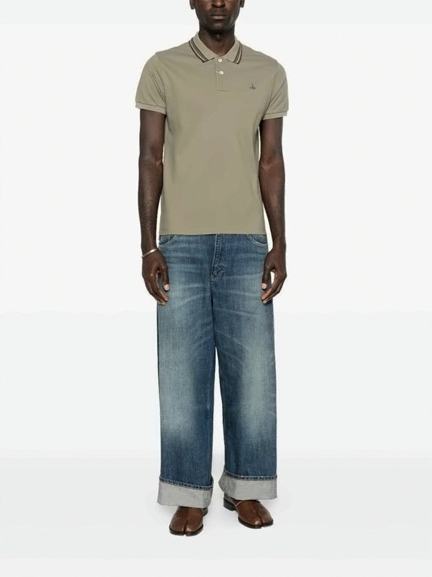 Vivienne Westwood Short-Sleeved Polo Shirt With Classic Collar And Embroidered Logo