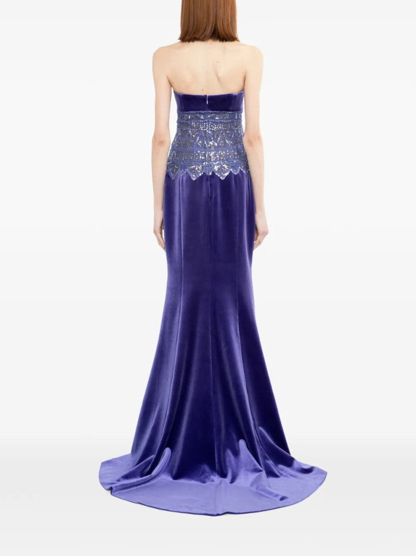 Saiid Kobeisy Strapless Dress With Embroidered Detailing