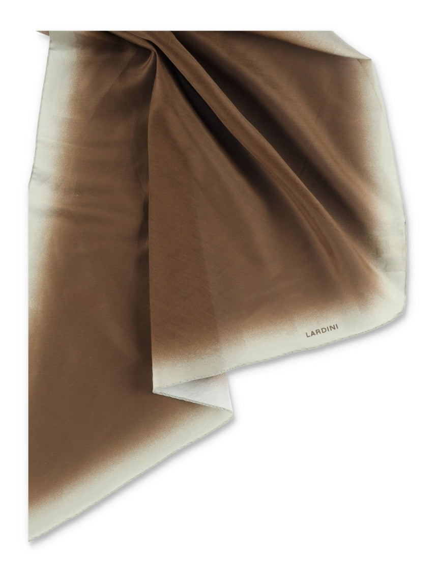 Lardini Cotton Silk Geometric Gradient Scarf