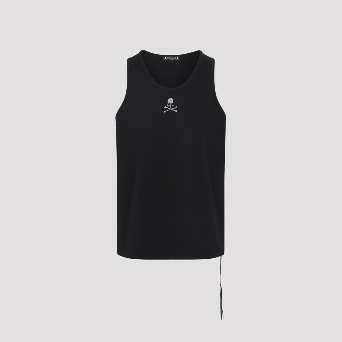 Mastermind Sleeveless Black Cotton Top With Skull Emblem