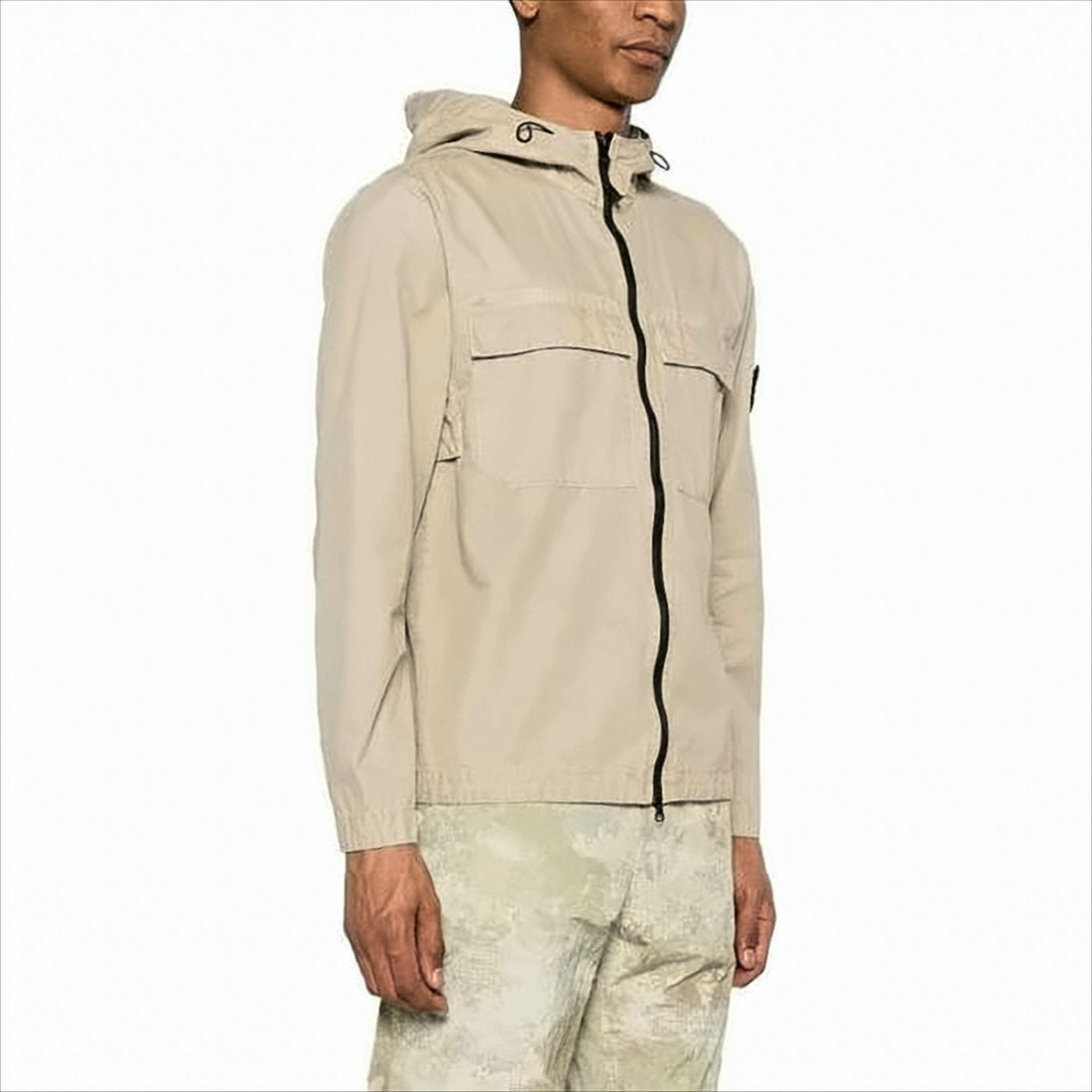 Stone Island Beige Lightweight Hooded Jacket