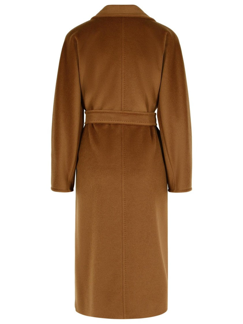 Max Mara Madame' Virgin Wool And Cashmere Leather Coat