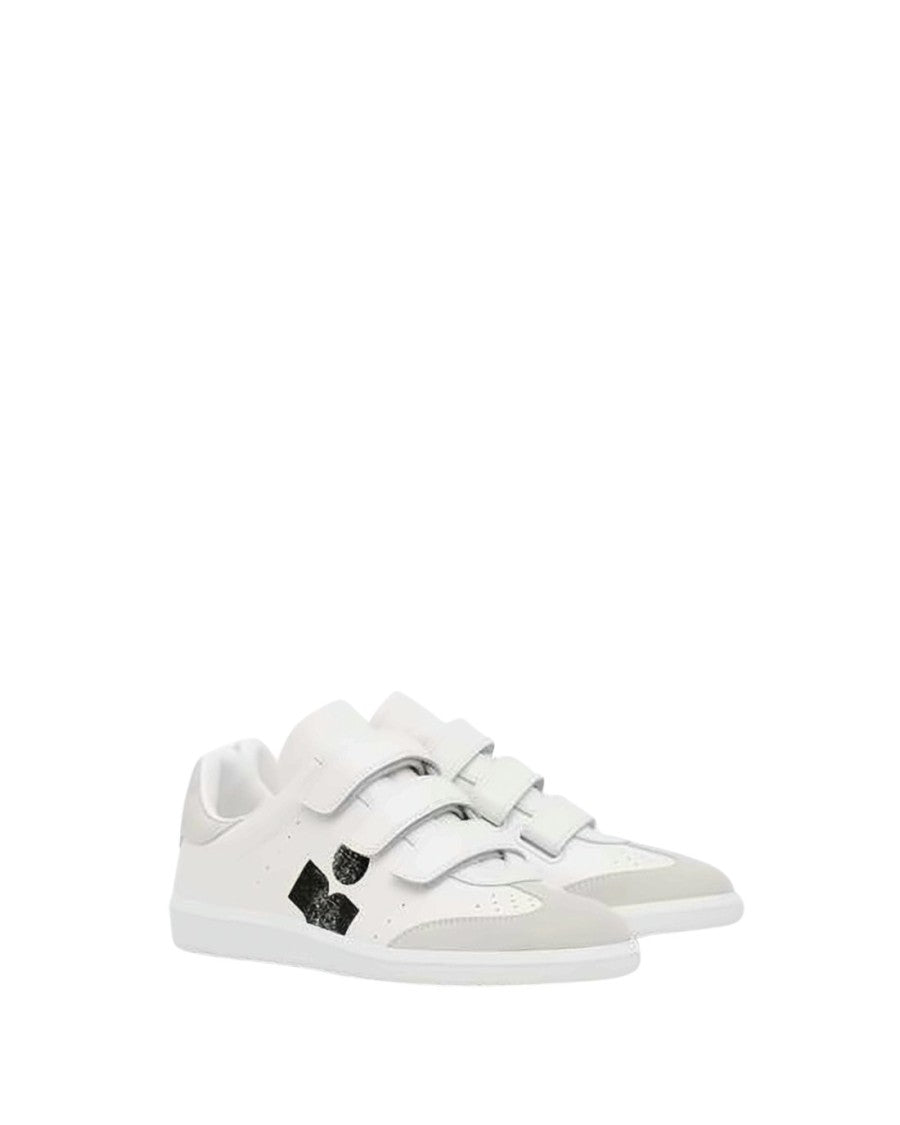 Isabel Marant Low-Top Leather Sneakers With Suede Accents