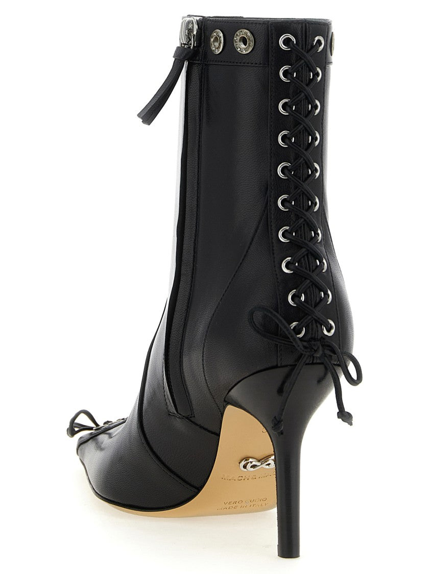 Mach & Mach Crystalized Corset' Ankle Boots