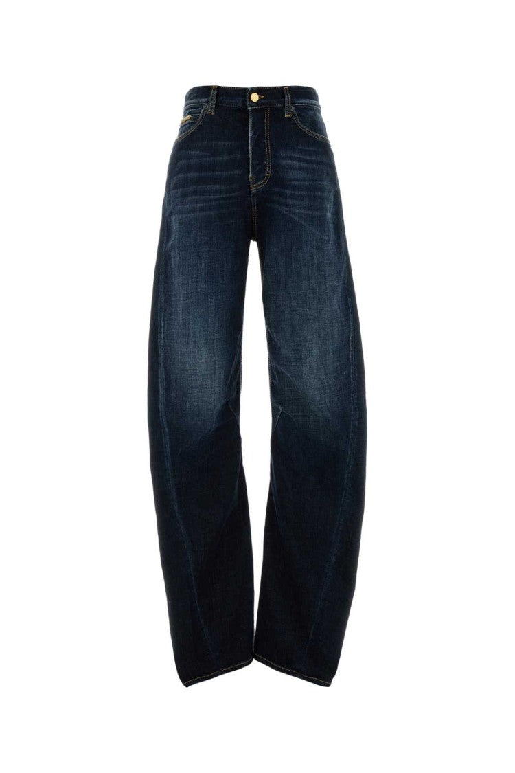 Dsquared2 Stretch Denim 2D Twisted Wide-Leg Jeans