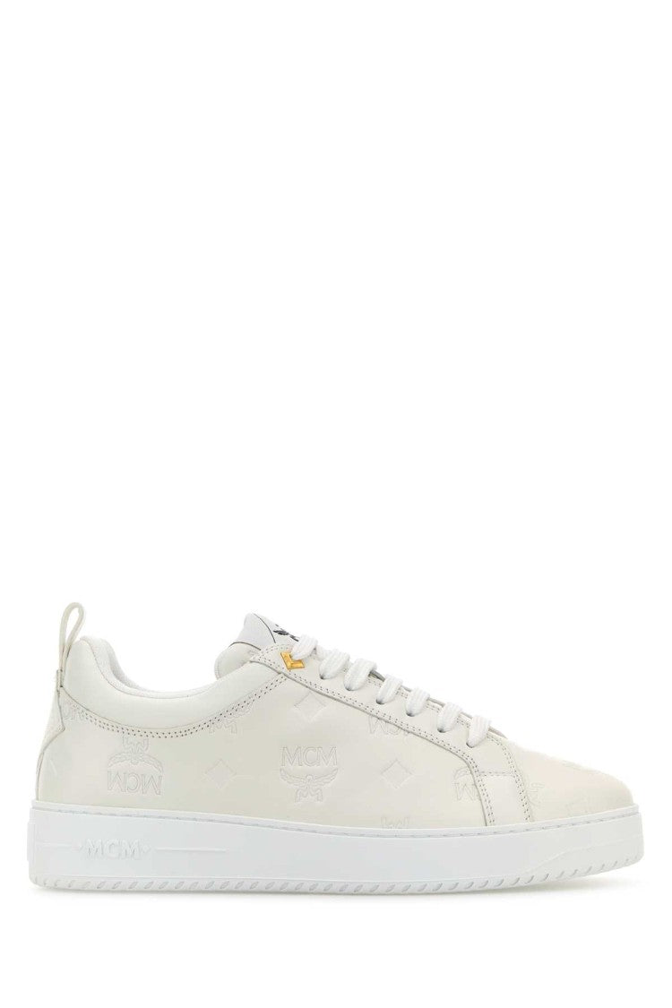 Mcm White Leather New Terrain Sneakers