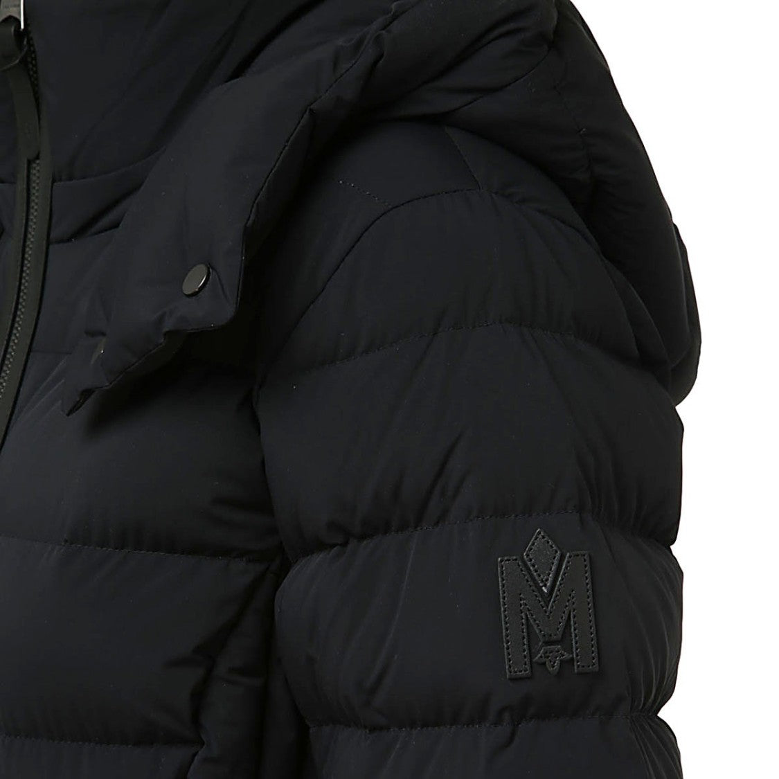 Mackage Black High Collar Hooded Padded Down Jacket