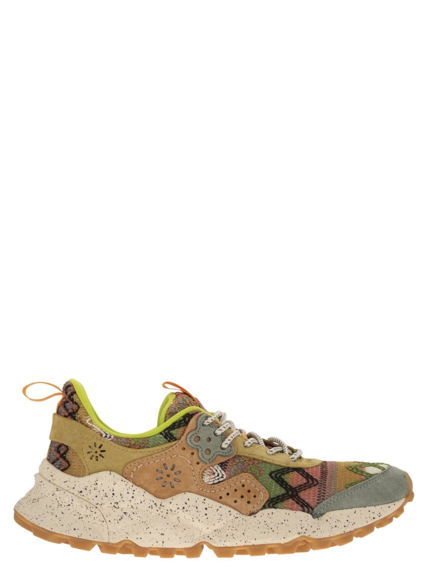 Flower Mountain Kotetsu - Sneakers In Suede And Technical Fabric