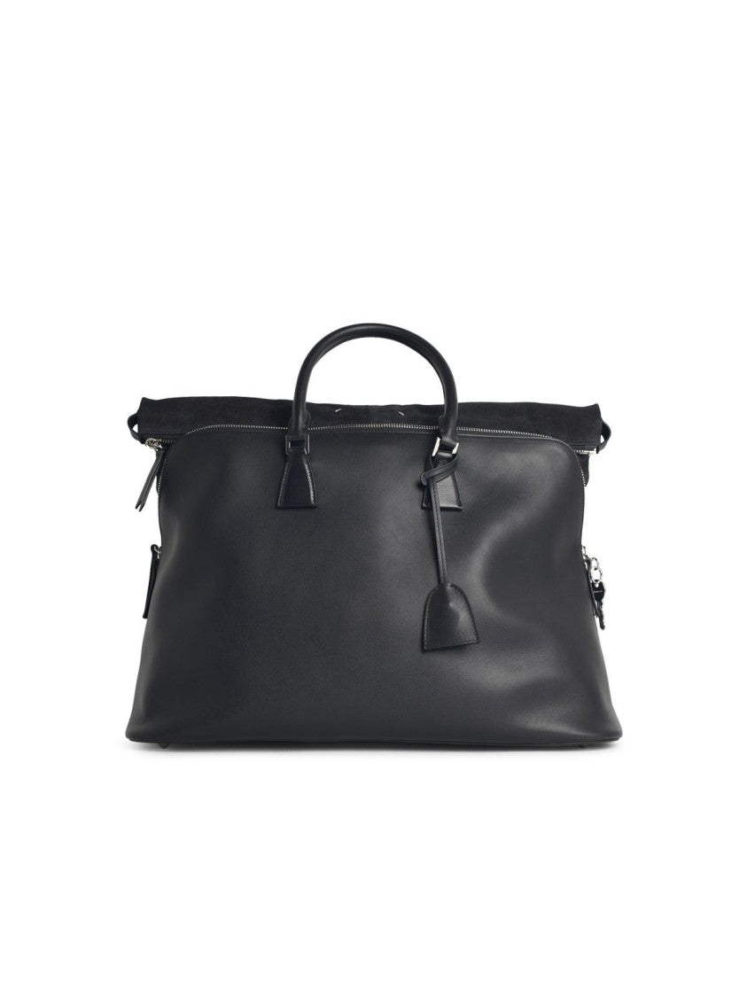 Maison Margiela '5Ac Soft Xl' Black Leather Bag