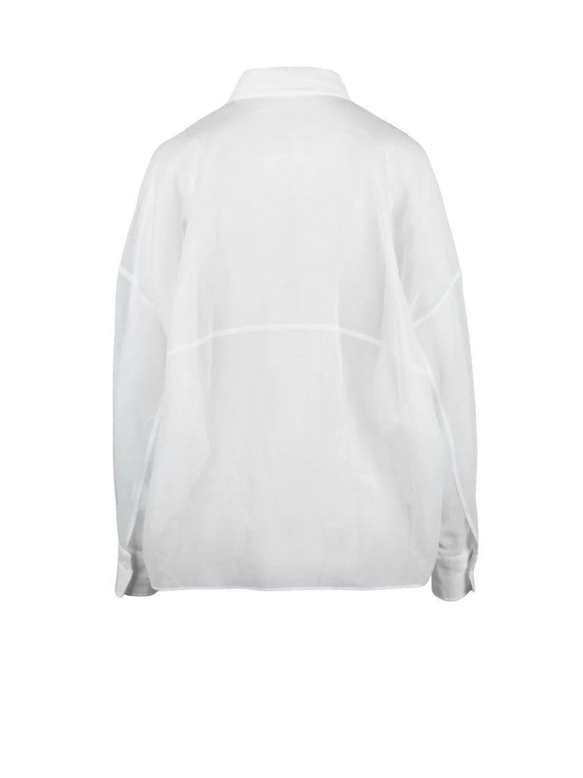 Brunello Cucinelli White Cotton Women Blouse