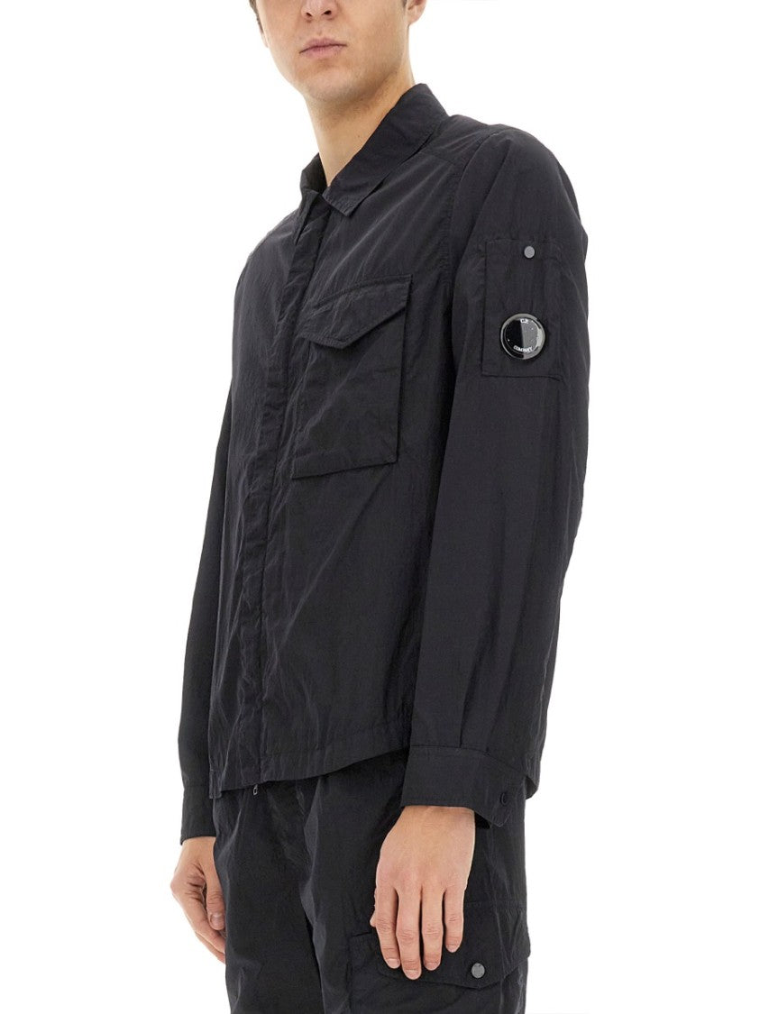 C.P. Company Black Shirt Jacket With Relaxed Fit