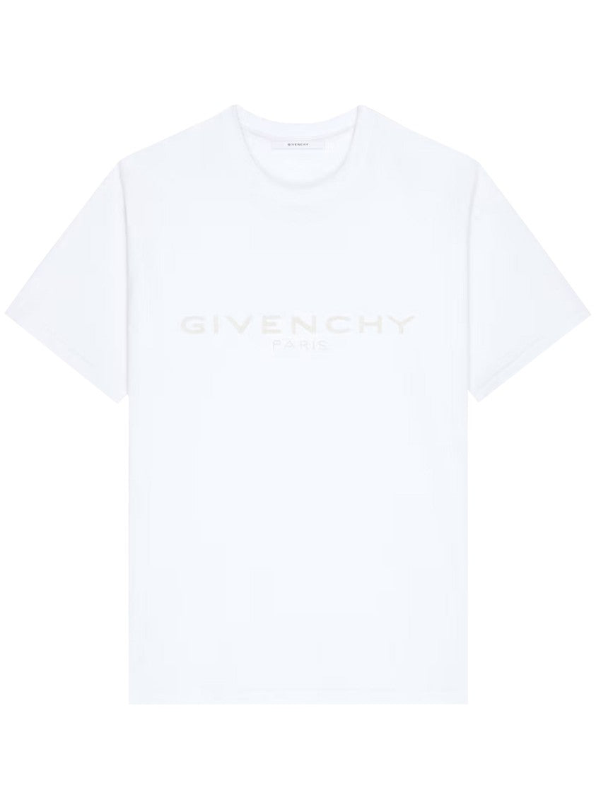 Givenchy Regular Fit White Cotton Silk T-Shirt
