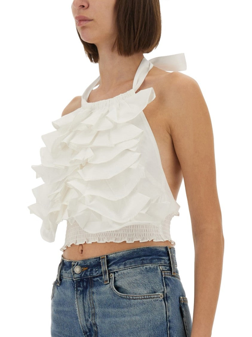 The Garment "Cyprus Layer" Top With Ruffles
