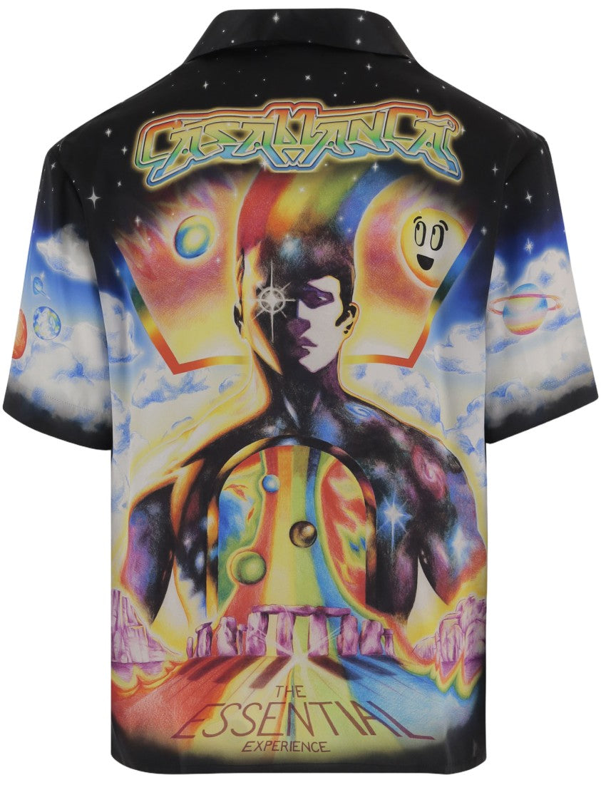 Casablanca Silk Shirt With Graphic Print
