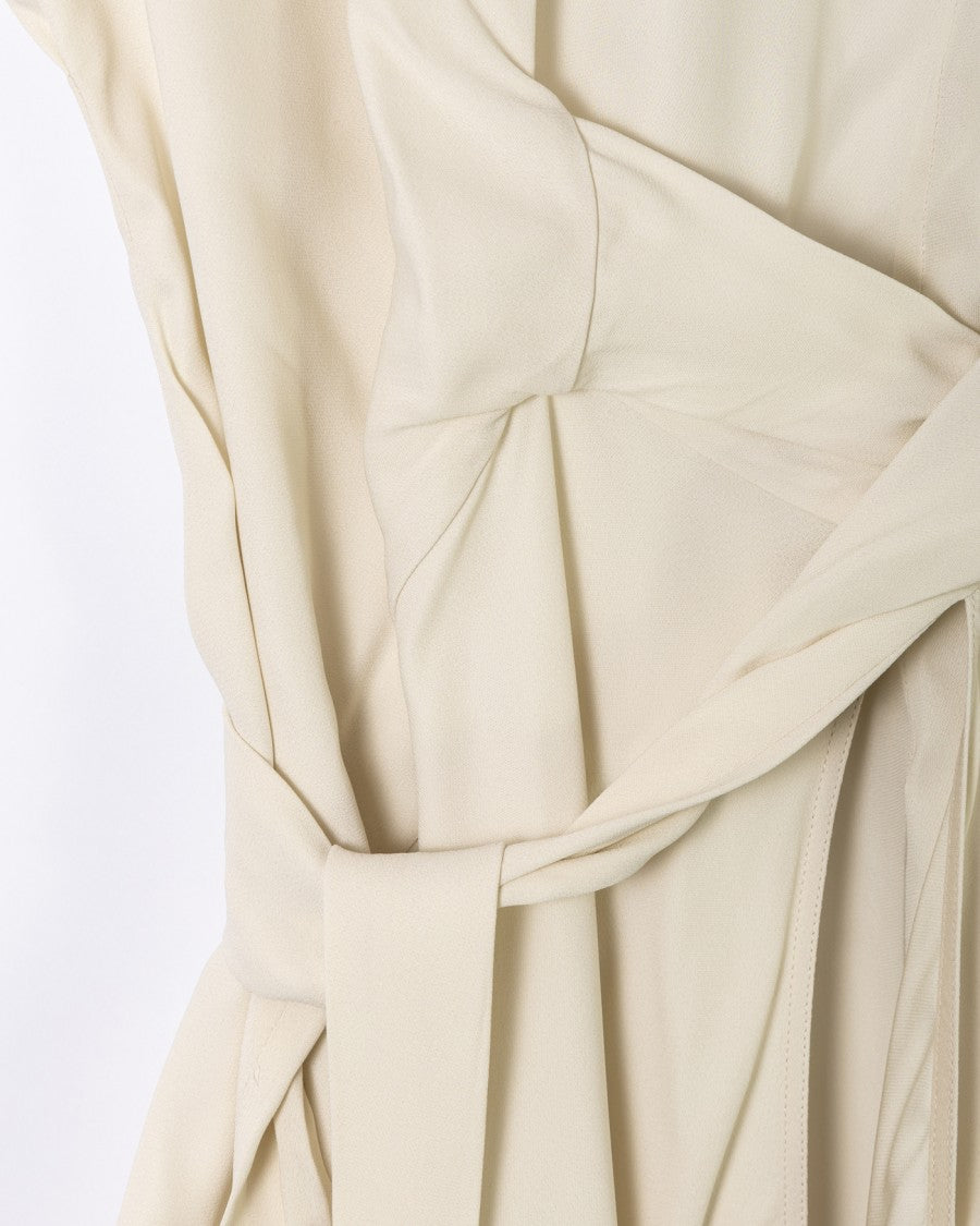 Rick Owens Knee-Length Silk Dress With Wraparound Design