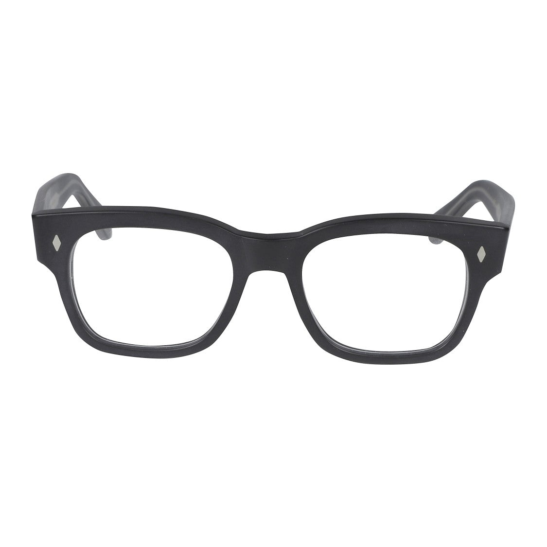 Kador Timeless/N 1962 Rectangular Black Eyeglasses With Subtle Silver Accents