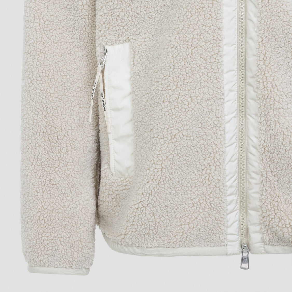 Moncler Textured Fleece Jacket With High Collar
