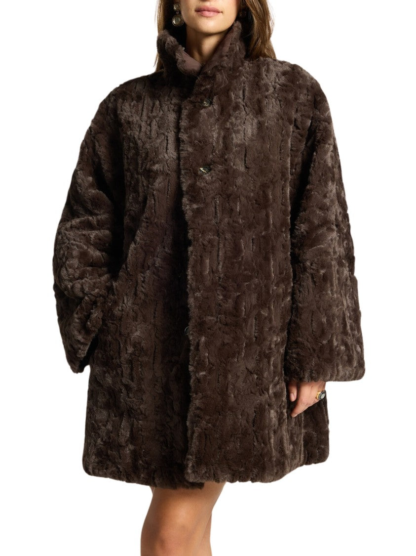 Elena Miro` Reversible Oversized Coat