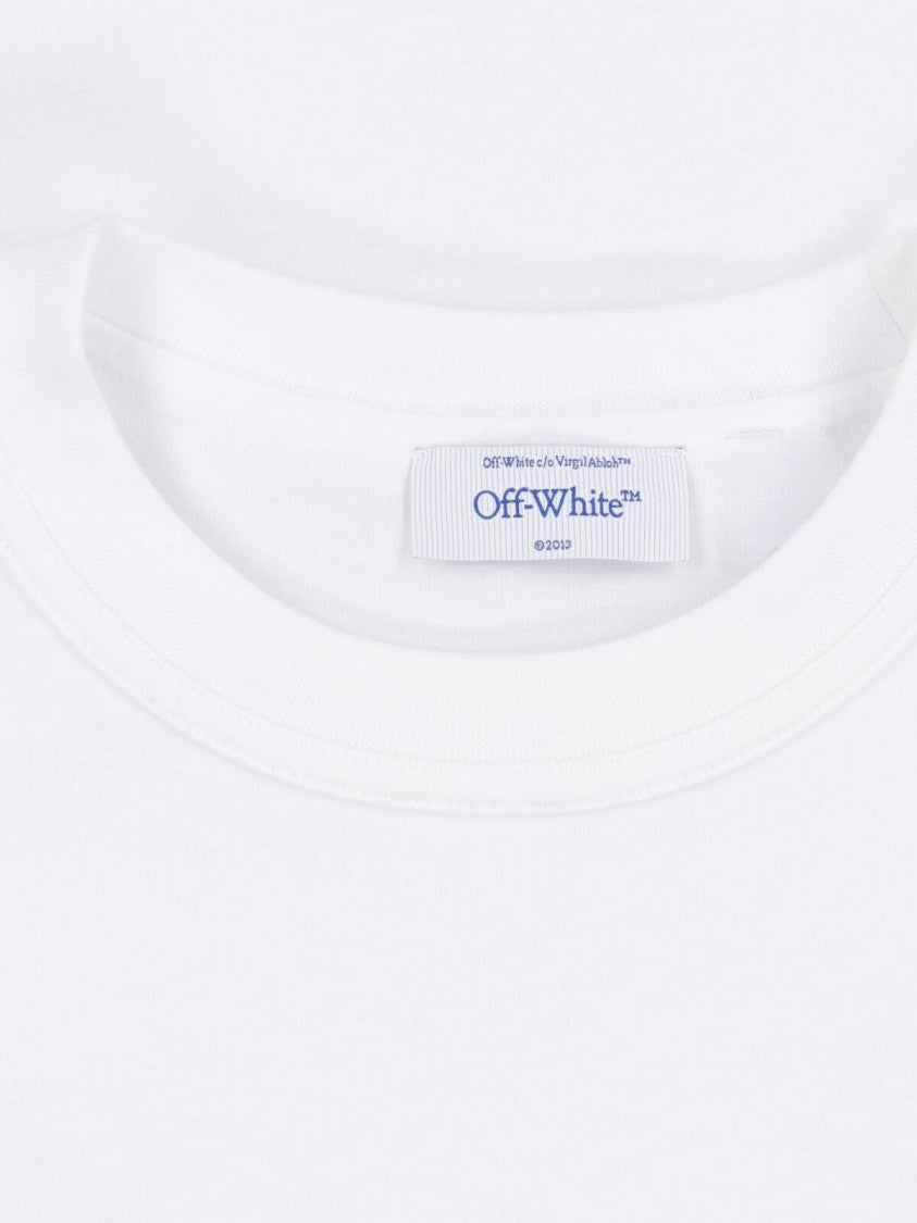 Off-White White Bookish Lettering Cotton T-Shirt