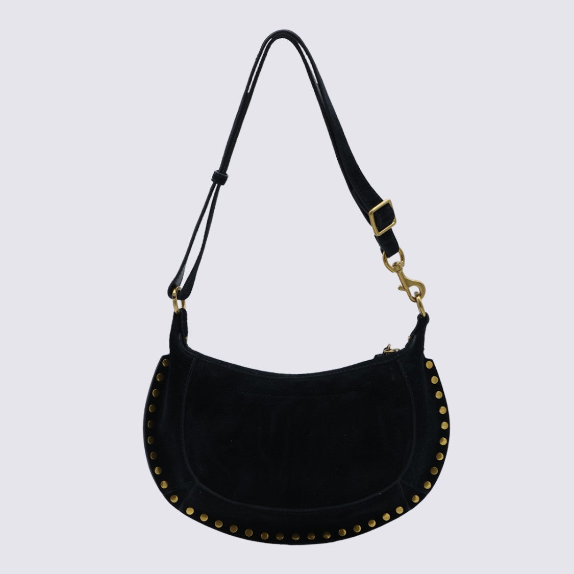 Isabel Marant Crescent-Shaped Shoulder Bag With Gold-Tone Studs