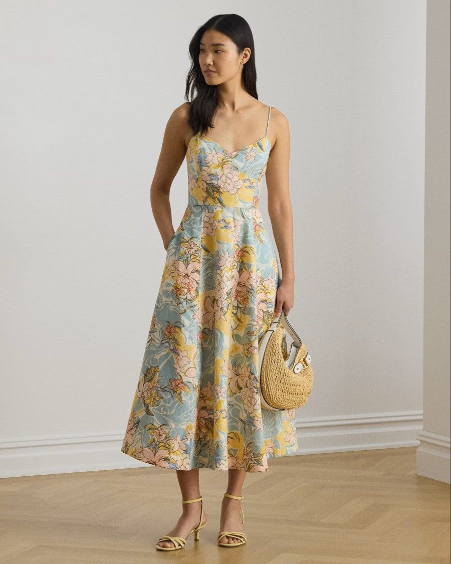 Lauren Ralph Lauren Floral Woven Classic Linen Dress