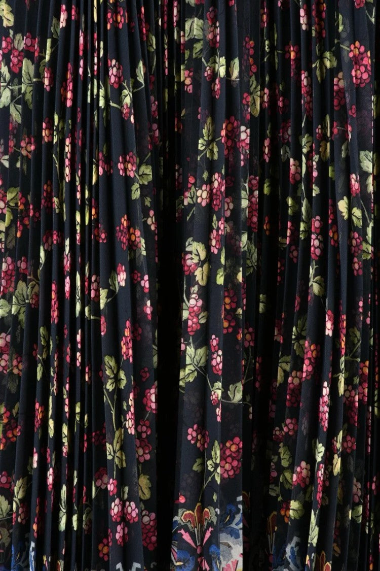 Etro Pleated Maxi Skirt - Black
