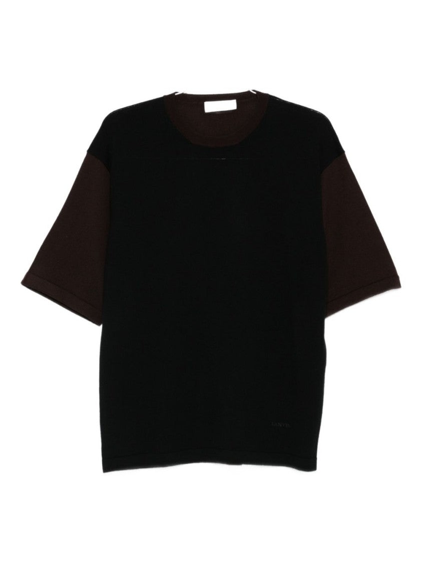 Lanvin Contrasting Panel Cotton T-Shirt