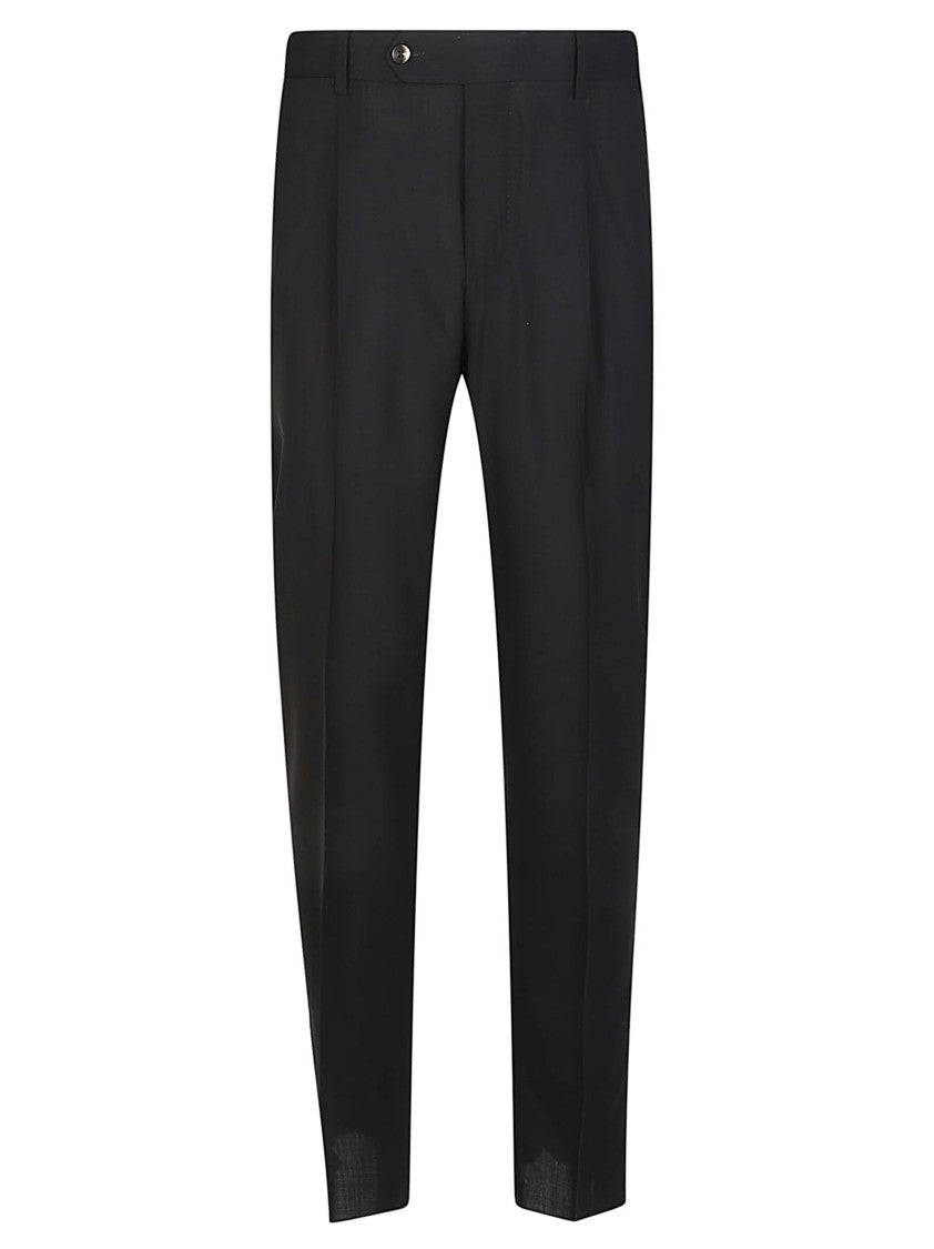 Pt Torino Union Tailored Black Virgin Wool Pants