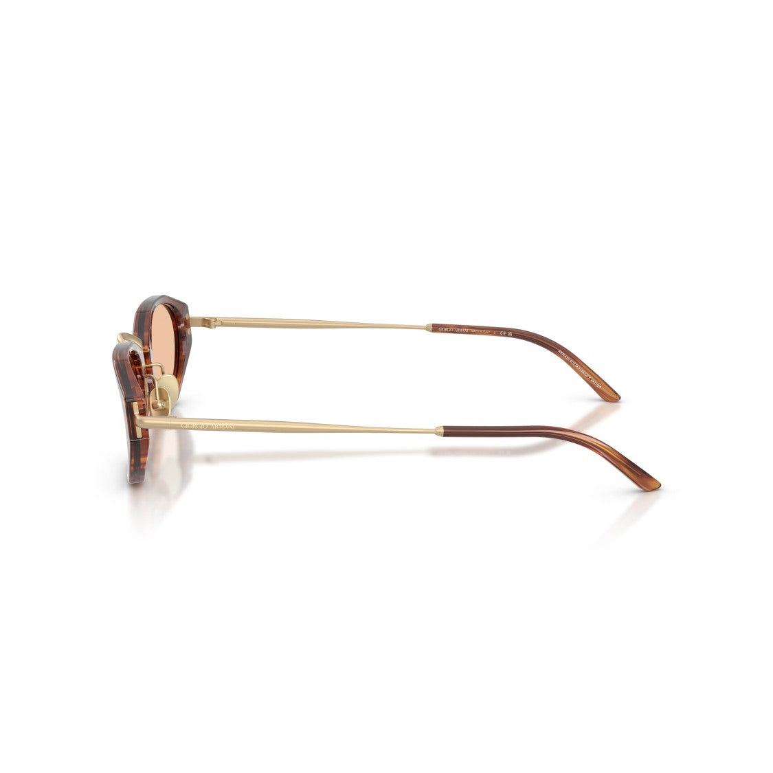 Giorgio Armani 0Ar8242 Angular Geometric Sunglasses With Translucent Brown Frame