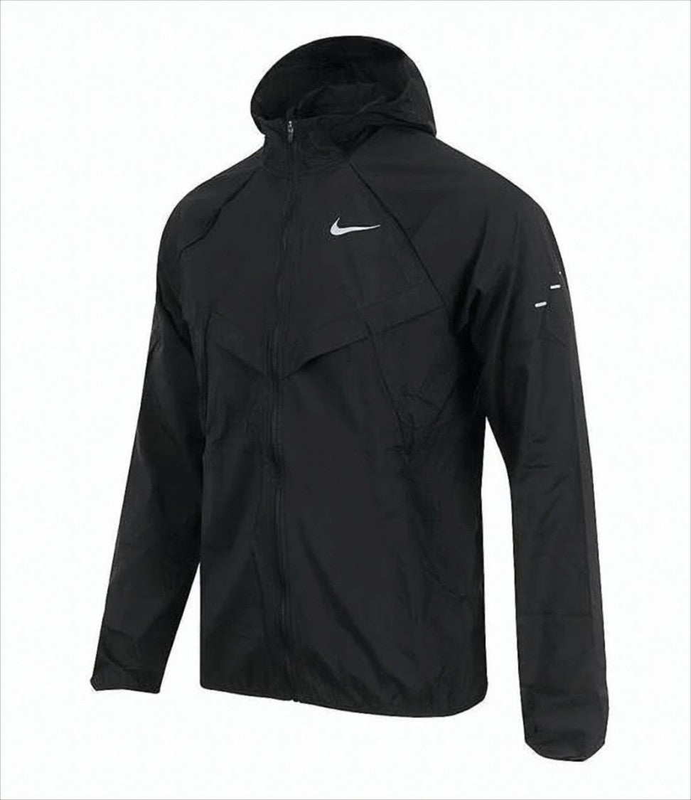 Nike Matte Finish Hooded Jacket With Angular Panel Design