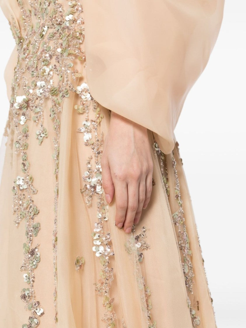 Saiid Kobeisy Organza Dress With Dotted Beading