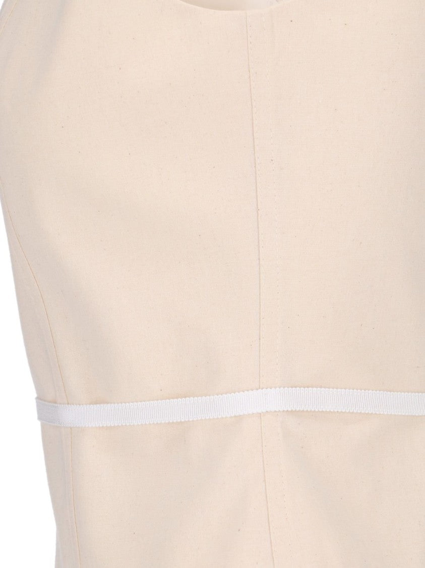 Moschino Cotton Gabardine Top – Cream