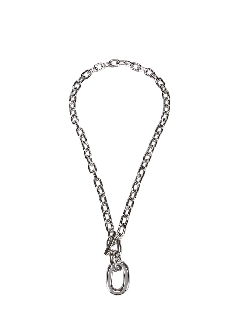 Paco Rabanne Polished Aluminum Chain Necklace With Toggle Clasp