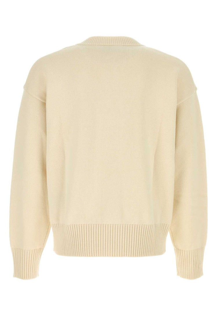 Ami Cream Cotton Blend Cardigan