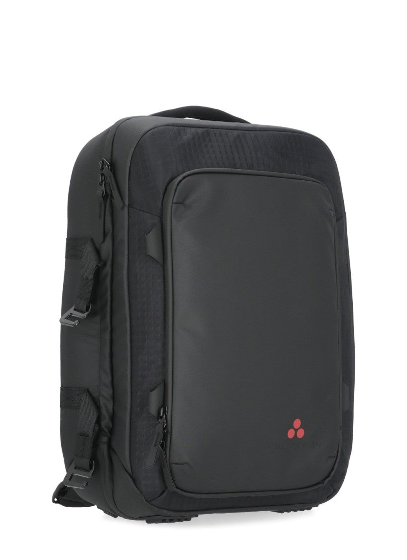 Peuterey Clapier Black Square Zip Compartments Backpack