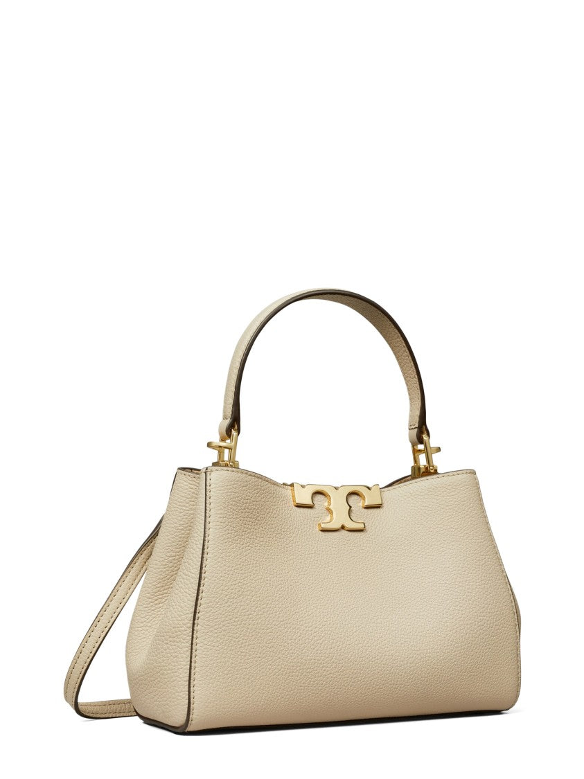 Tory Burch Pebbled Leather Mini Satchel With Polished Metal Logo
