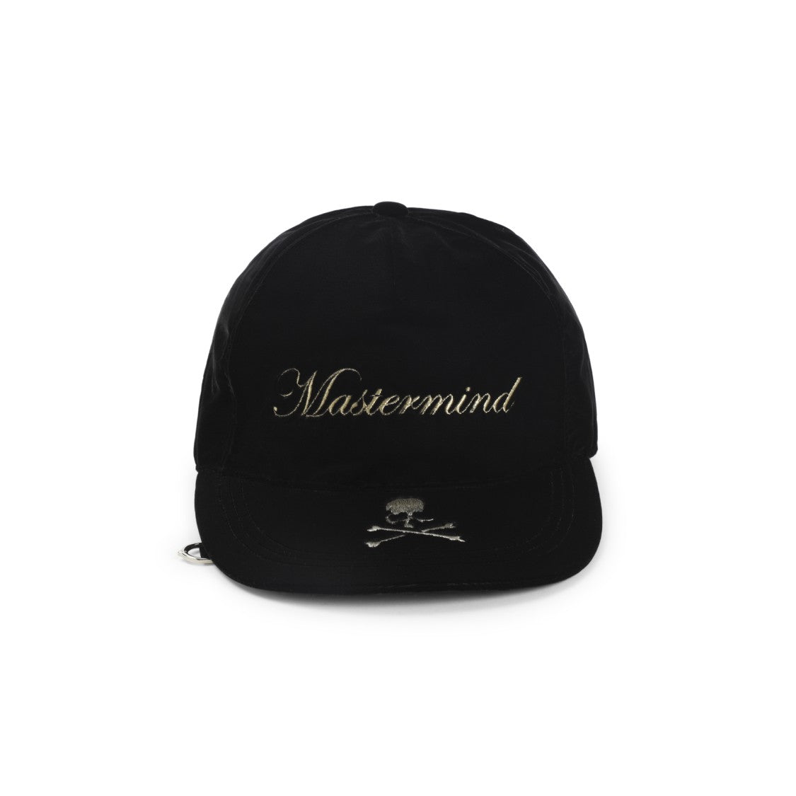 Mastermind World Black Velour Cap With Gold Embroidery