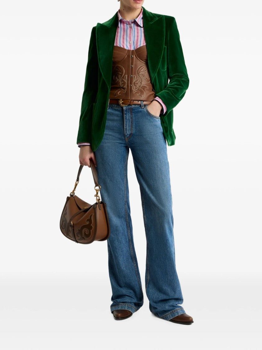 Etro Vertical Striped Relaxed Fit Shirt With Pointed Collar