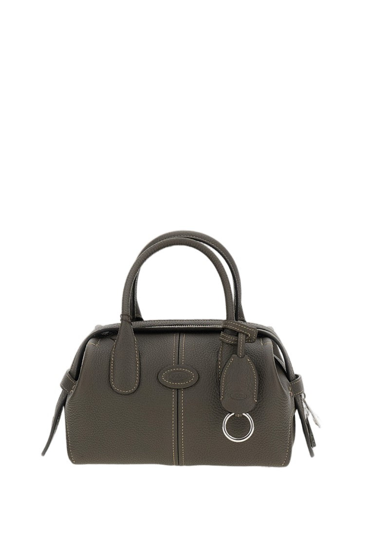 Tod's Brown Dbk Bauletto Mini Pebbled Leather Boston Bag