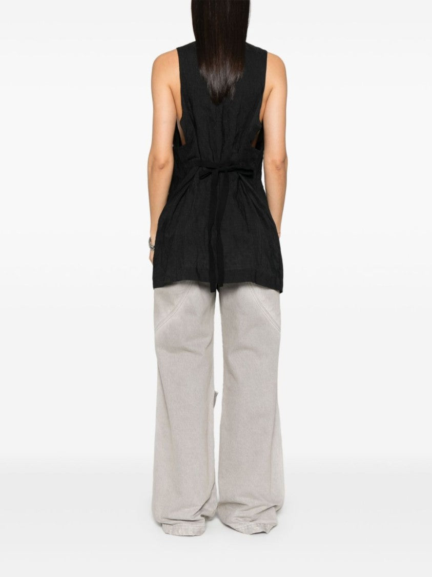 Mm6 By Maison Margiela Deep-Neck Wool Vest