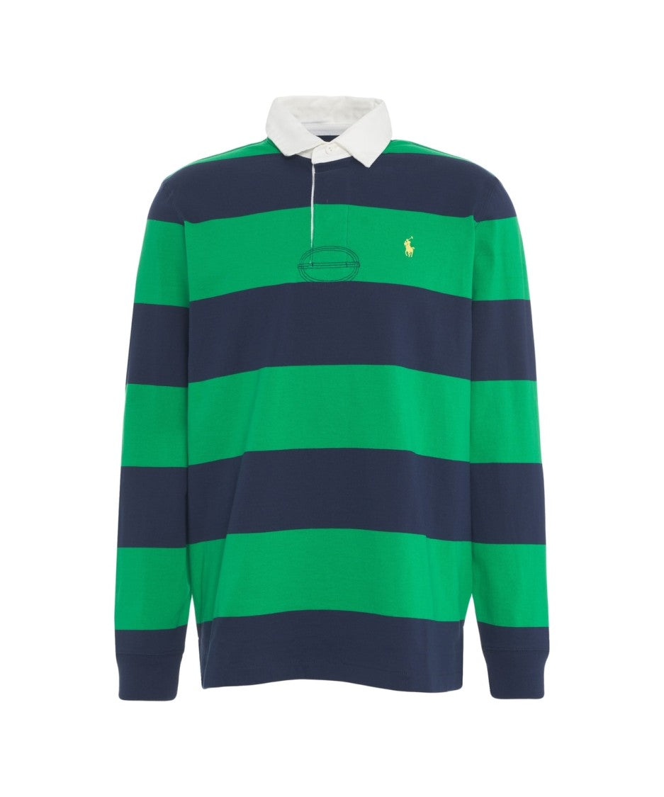 Polo Ralph Lauren Striped Long Sleeve Polo With Half Button Placket