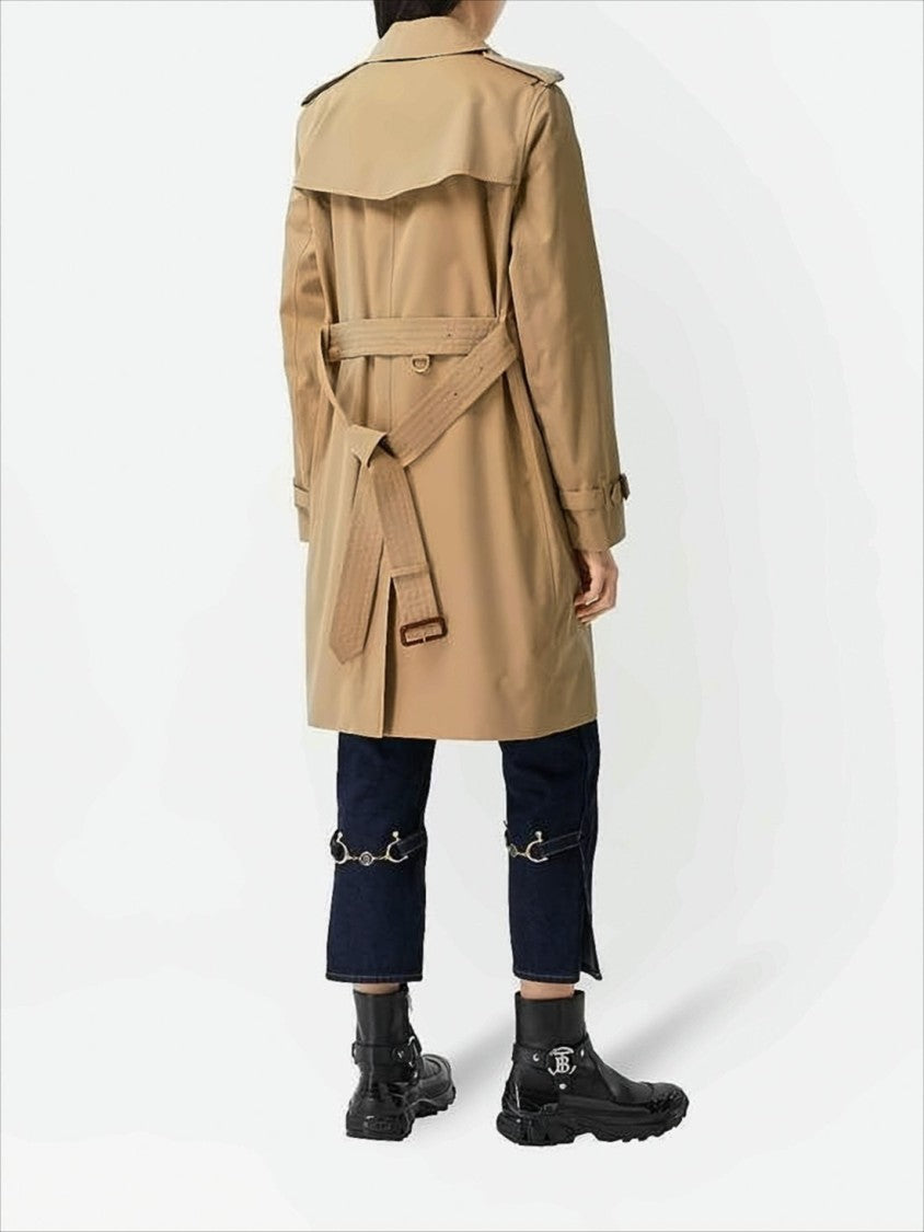 Burberry Double-Breasted Trench Coat With Distinctive Check Hood