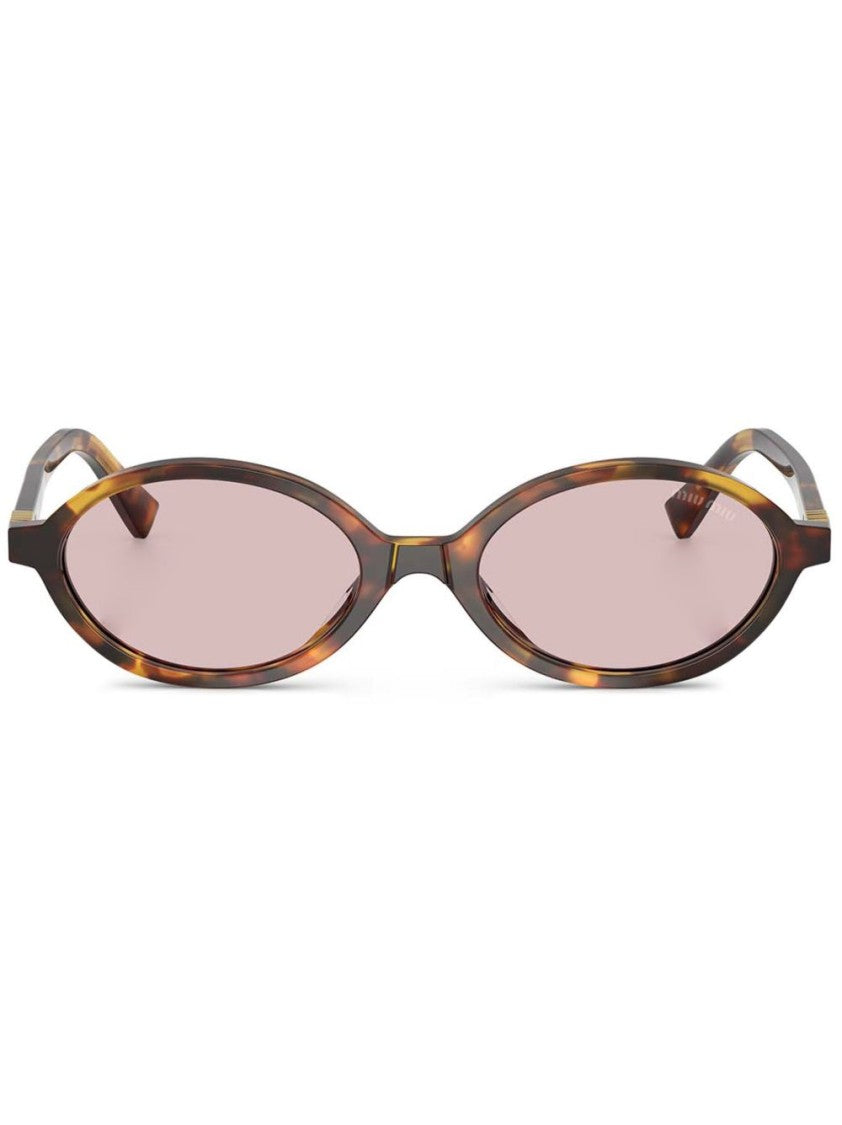 Miu Miu Tortoiseshell Oval Sunglasses
